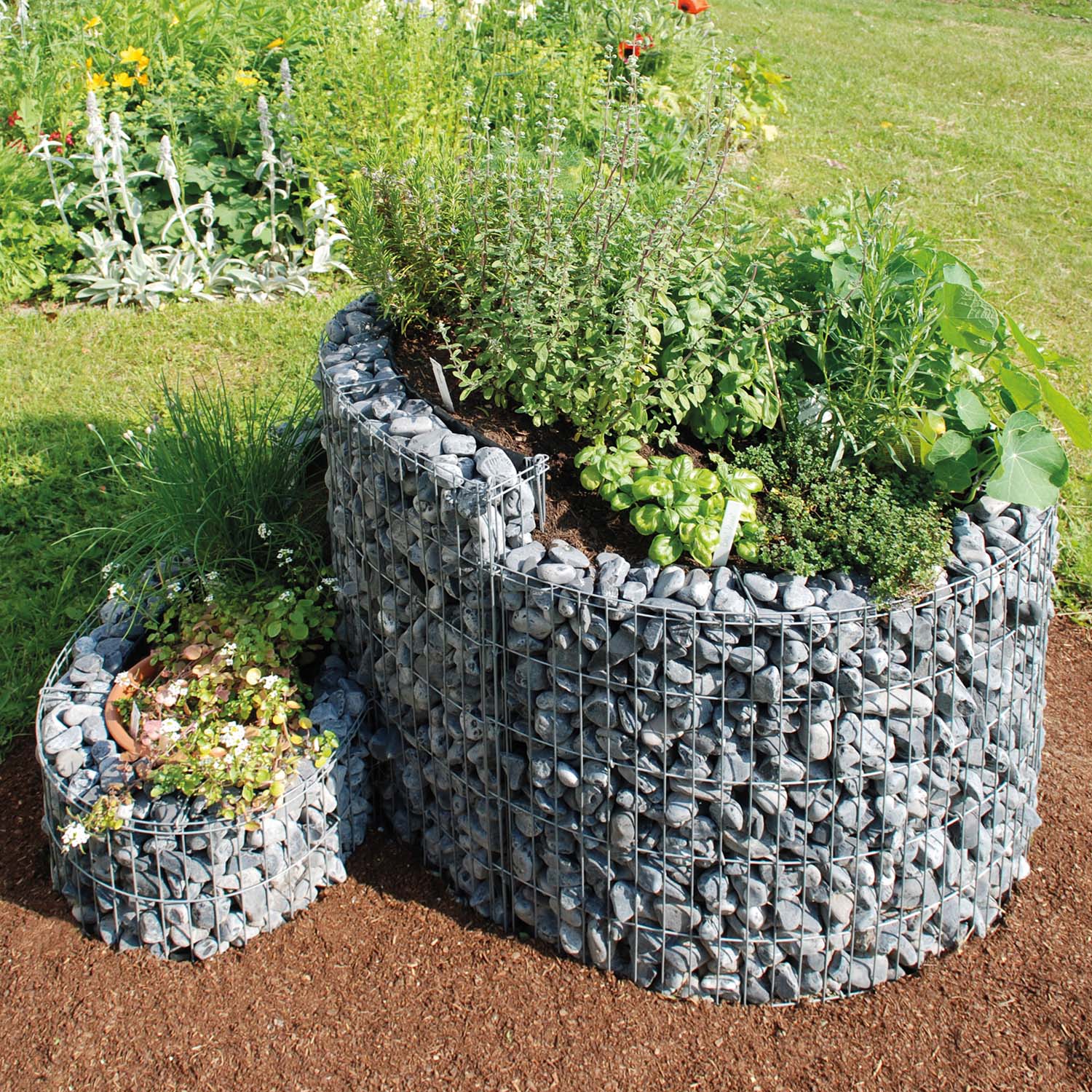 Gabionen Kräuterspirale S